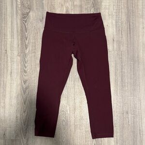 Lululemon Athletica Maroon Capris